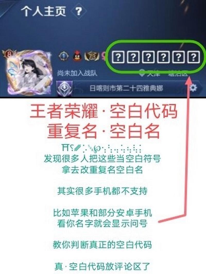 求空白昵称代码复制，这里有现成的给你用！