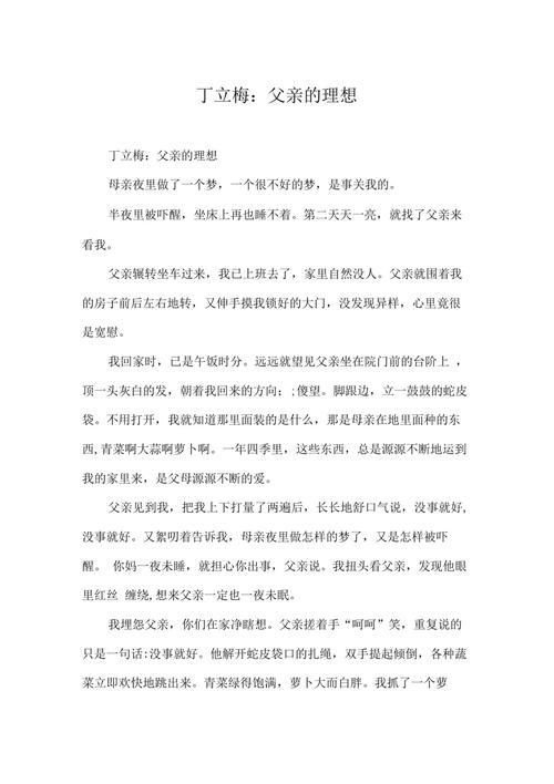 爸爸的心愿：一位父亲的无声告白