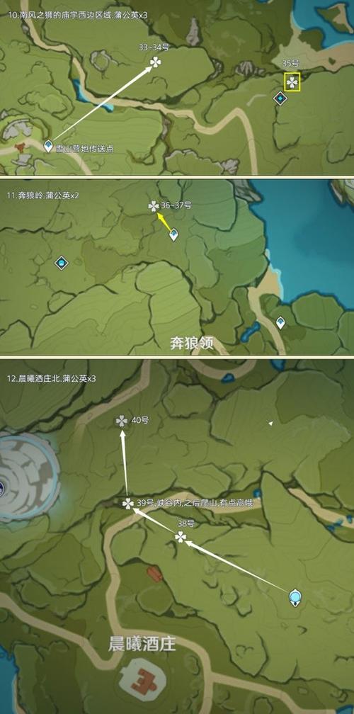 原神蒲公英籽采集路线大全：蒙德清泉镇全收集！