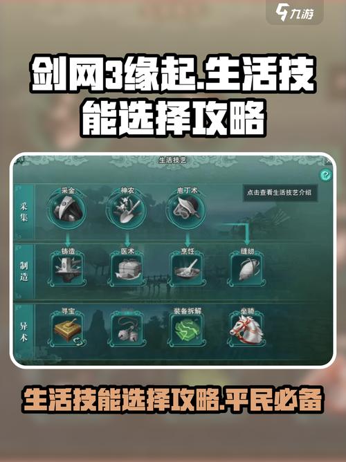 剑侠情缘3生活技能全攻略！从采集到制作省钱技巧