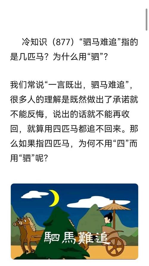 驷马难追的驷马是什么马？古人为何用它形容承诺