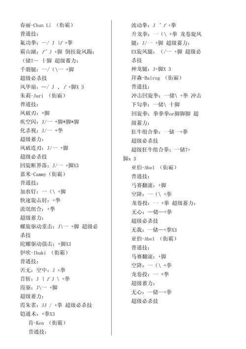 街头霸王x铁拳出招表手机版查询(便捷随身APP推荐)