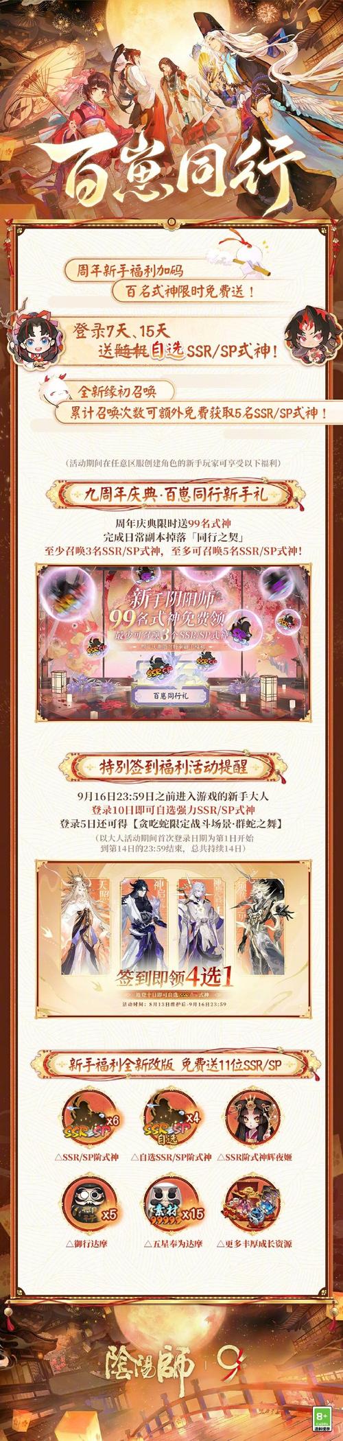 阴阳师周年庆何时开始?2024最新活动时间及玩法!