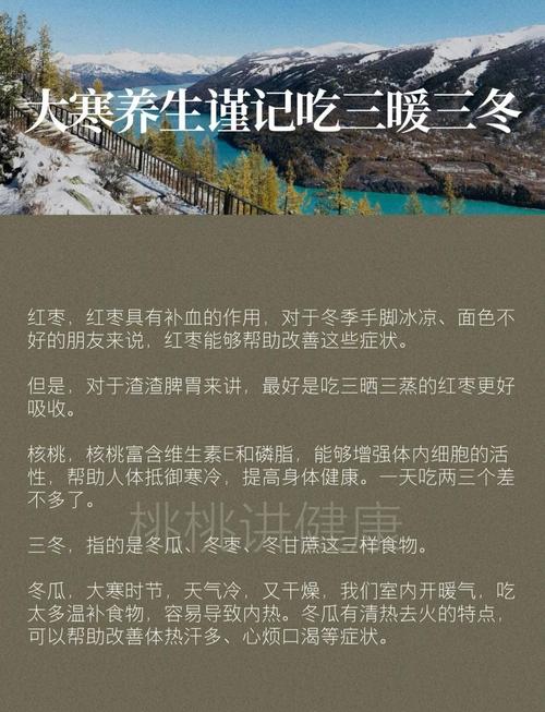 大寒节气吃三冬好？暖身御寒全靠这三宝！